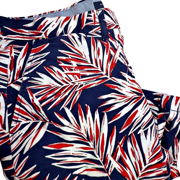 Tommy Hilfiger Hawaiian USA Flat Front Chino Shorts Americana Holiday Palm 34